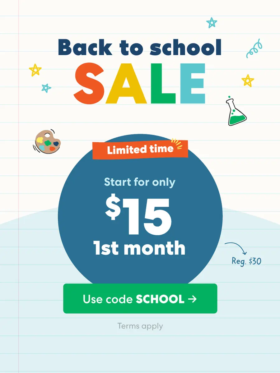 Back to school sale