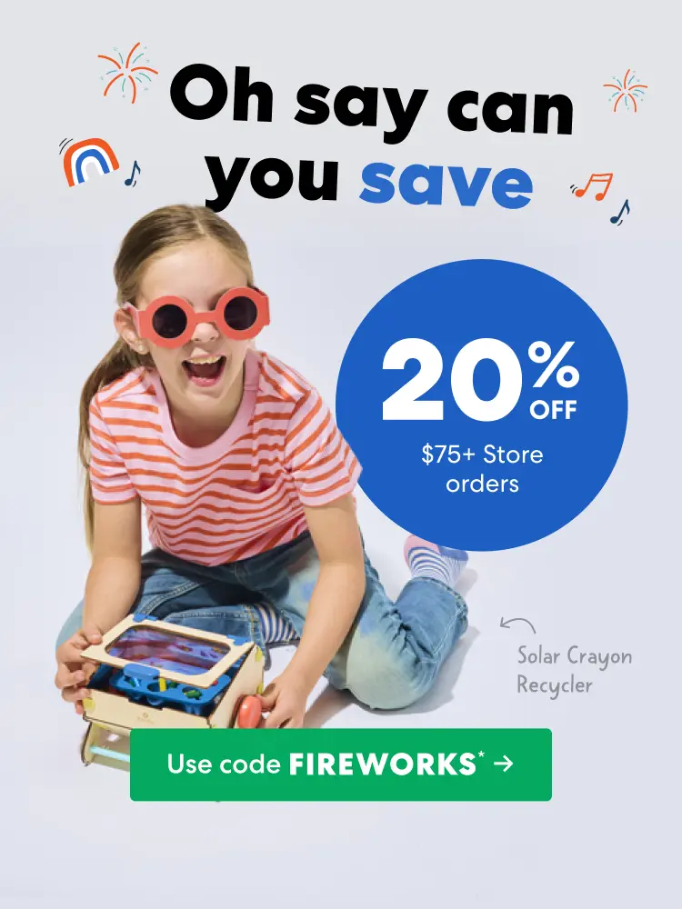Save 20% off 75+ orders with code FIREWORKS