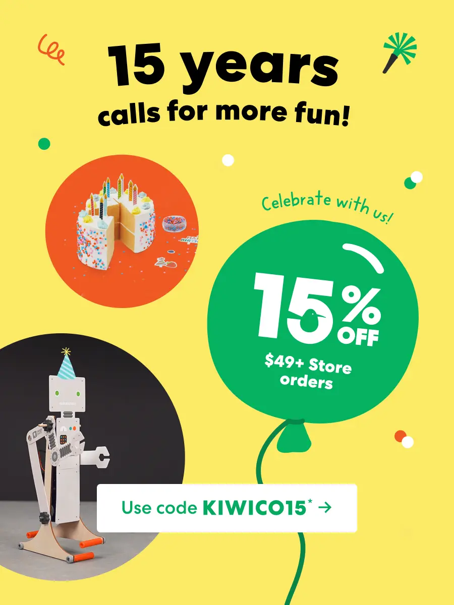 Save 15% off $49+ store orders with code KIWICO15