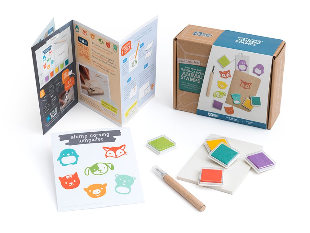 DIY Tutorial: Rubber Stamp Kids Animal Stationery