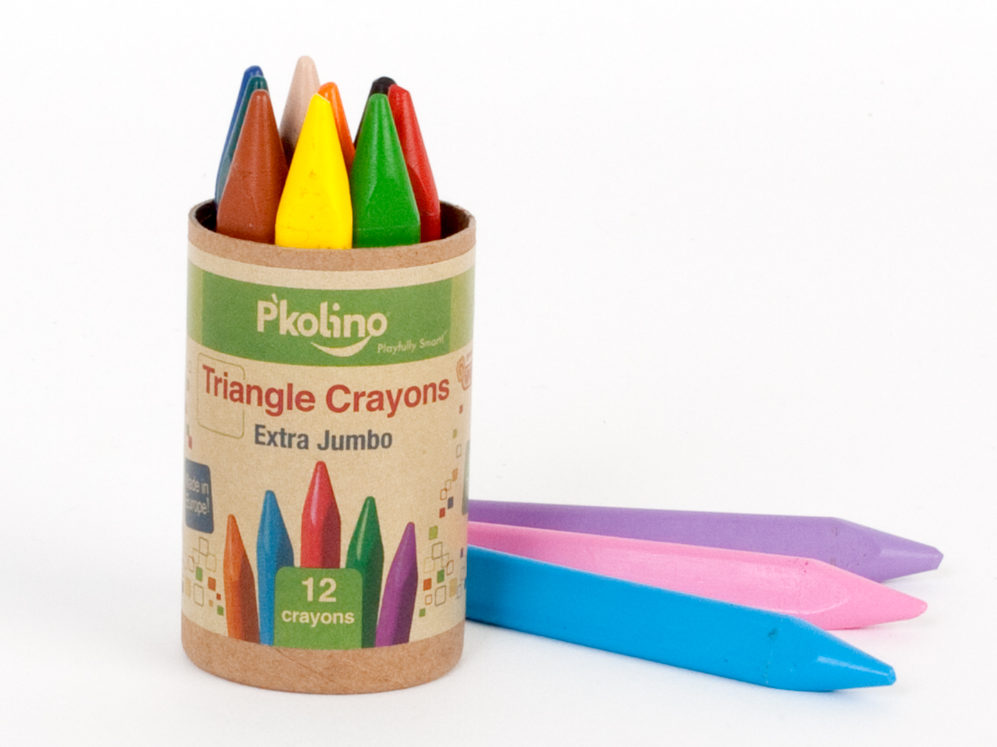  School Smart Triangular Crayons, Set of 16