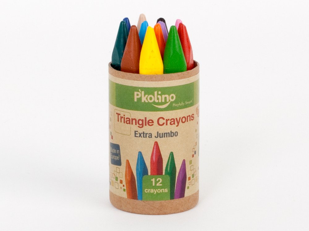 Loopy Hues Bendable Crayons for Kids Arts & Crafts 3D Letter & Number Crayons 12 Pack - Triangles
