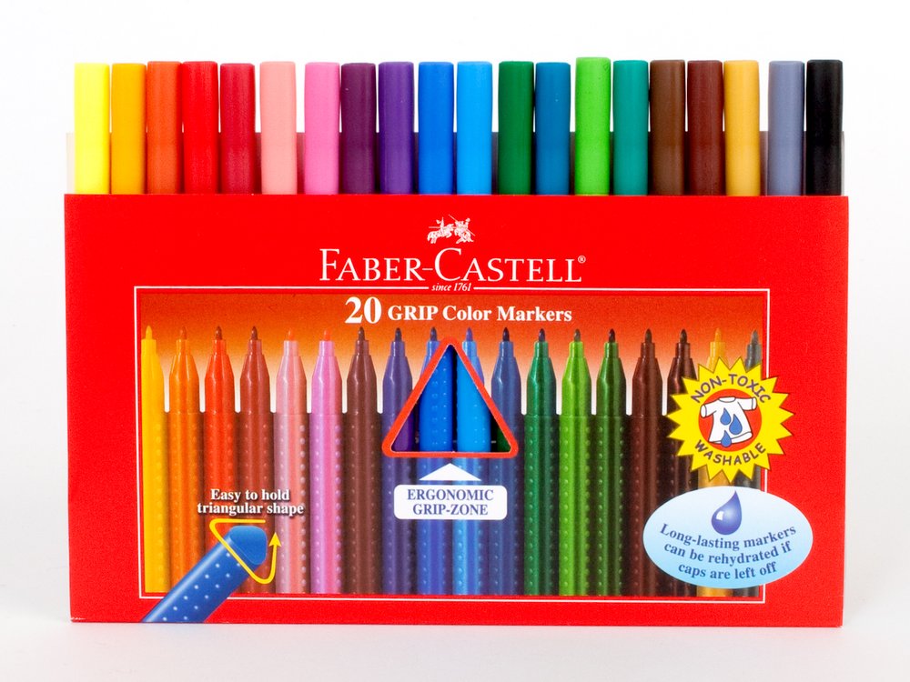 Faber-Castell Grip Colour Markers - Set of 20