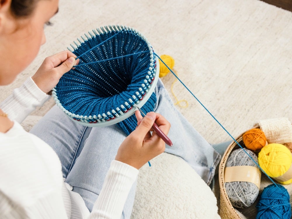 Eureka! Circular needle storage solution.  Knitting needle storage,  Knitting storage, Knitting room