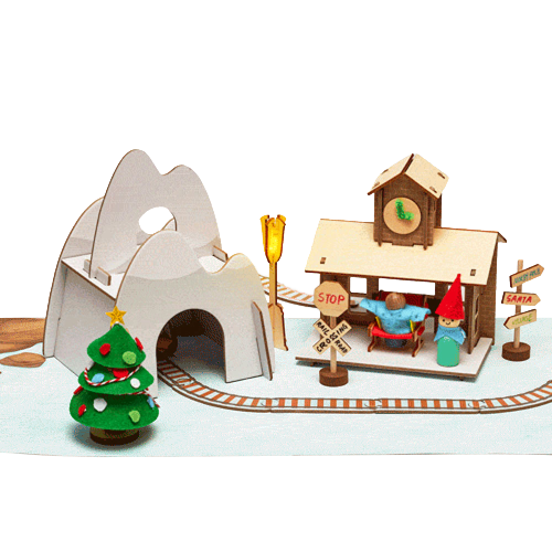Santa's Railroad Advent Calendar